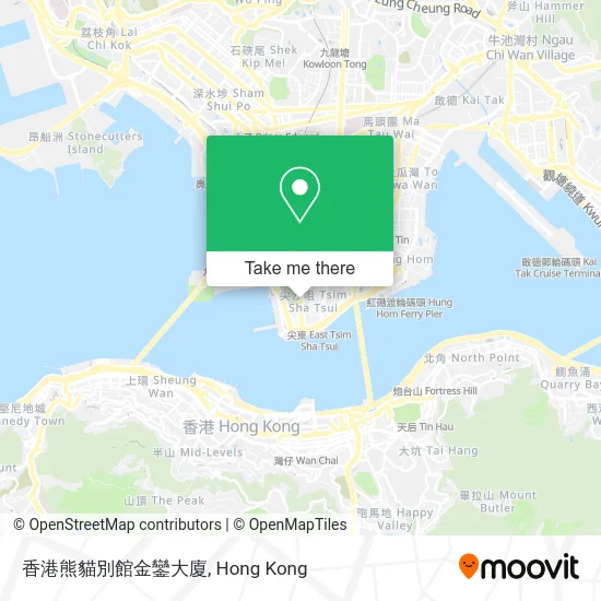 香港熊貓別館金鑾大廈 map