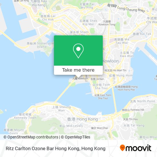 Ritz Carlton Ozone Bar Hong Kong map