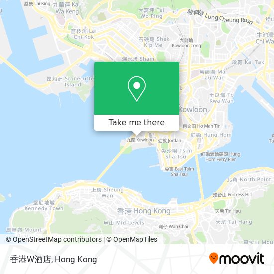 香港W酒店地圖