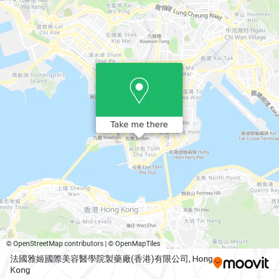 法國雅姬國際美容醫學院製藥廠(香港)有限公司地圖