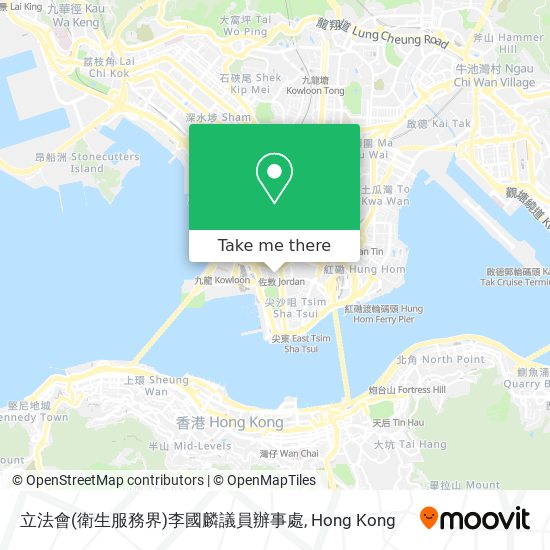立法會(衛生服務界)李國麟議員辦事處地圖