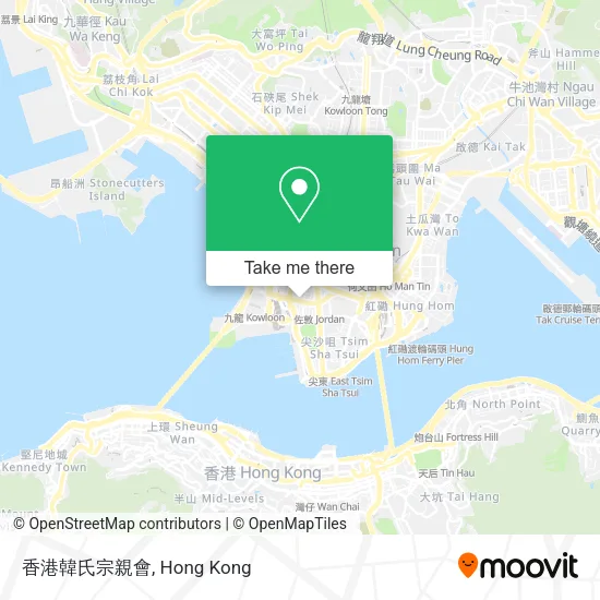 香港韓氏宗親會地圖