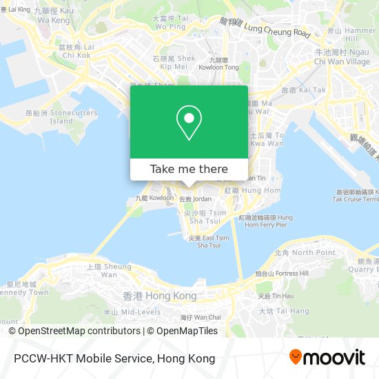 PCCW-HKT Mobile Service地圖