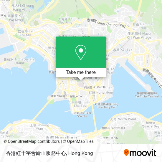 香港紅十字會輸血服務中心地圖