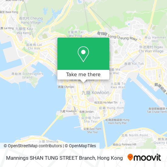 Mannings SHAN TUNG STREET Branch map