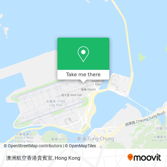 澳洲航空香港貴賓室 map