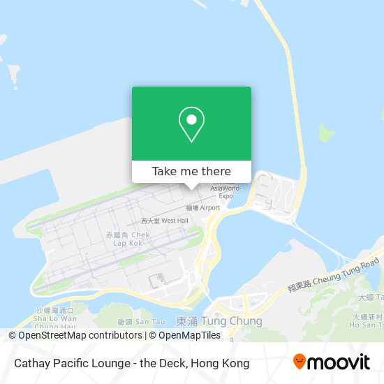 Cathay Pacific Lounge - the Deck map