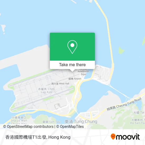 香港國際機場T1出發 map