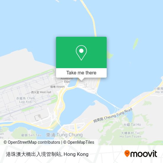 港珠澳大橋出入境管制站地圖