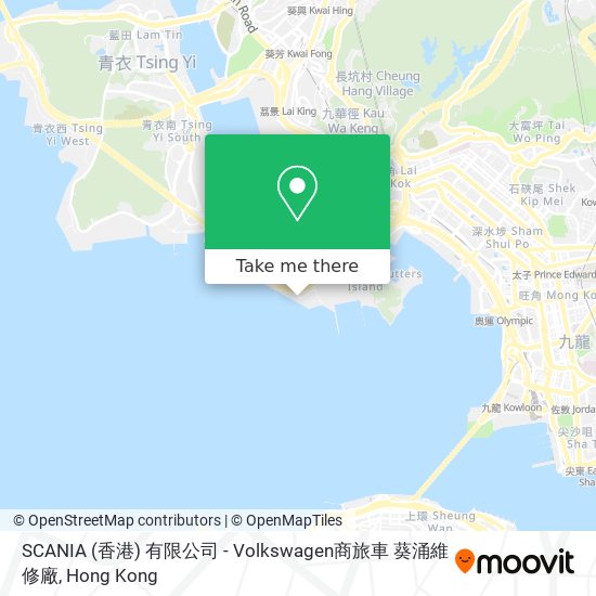 SCANIA (香港) 有限公司 - Volkswagen商旅車 葵涌維修廠地圖