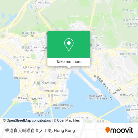 香港盲人輔導會盲人工廠地圖