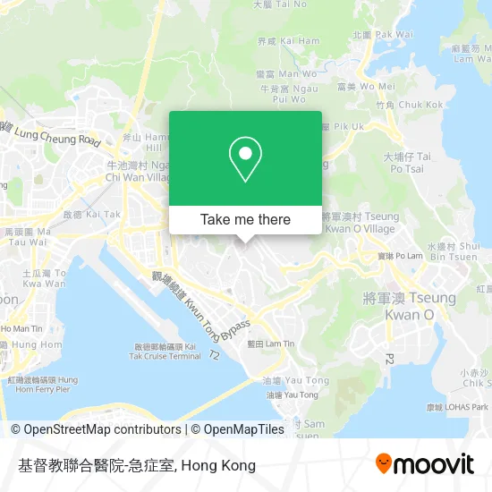 基督教聯合醫院-急症室地圖