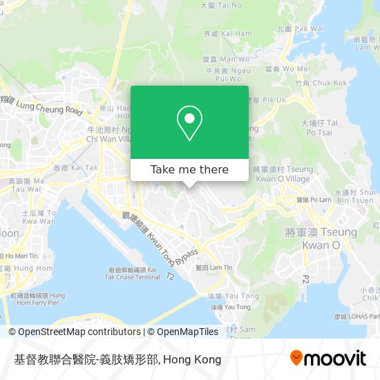 基督教聯合醫院-義肢矯形部地圖