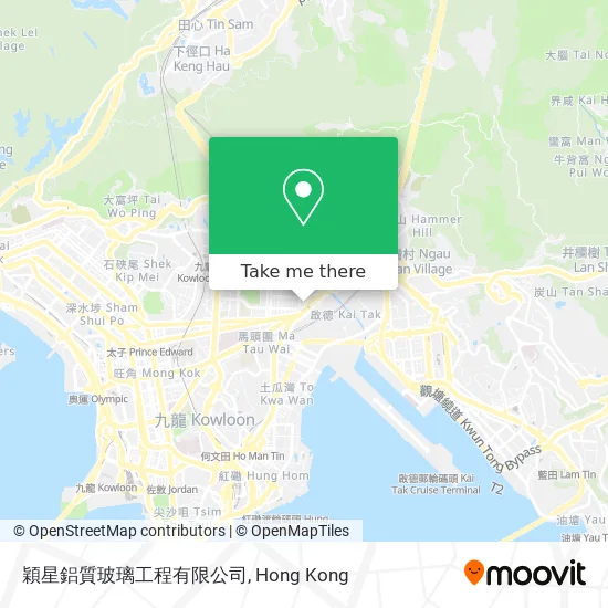 穎星鋁質玻璃工程有限公司地圖
