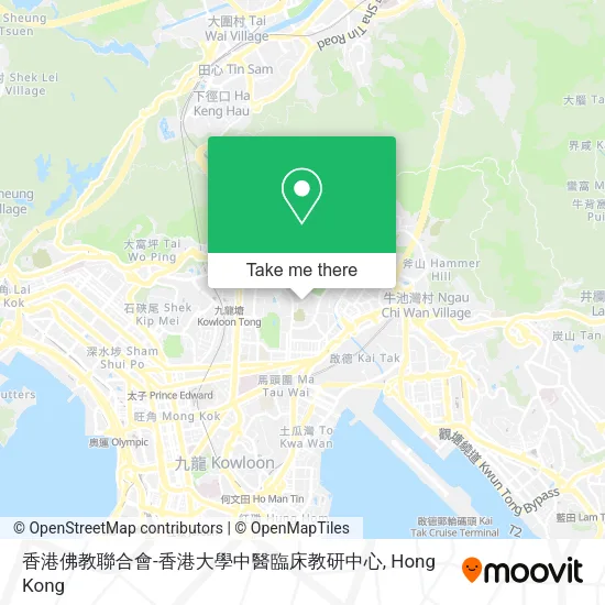 香港佛教聯合會-香港大學中醫臨床教研中心地圖