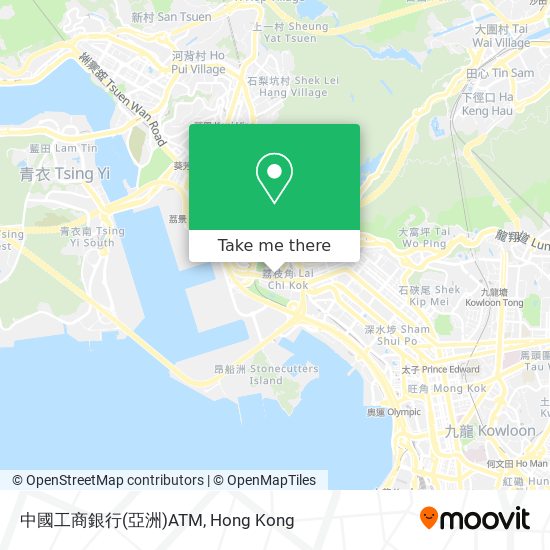 中國工商銀行(亞洲)ATM map