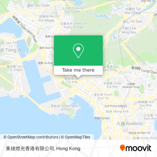 東雄燈光香港有限公司地圖