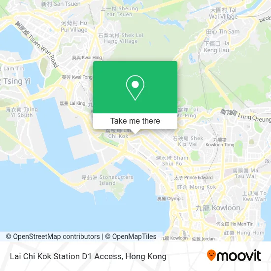 Lai Chi Kok Station D1 Access map
