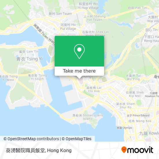 葵湧醫院職員飯堂地圖