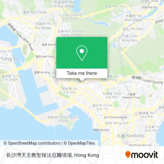 長沙灣天主教聖辣法厄爾墳場地圖
