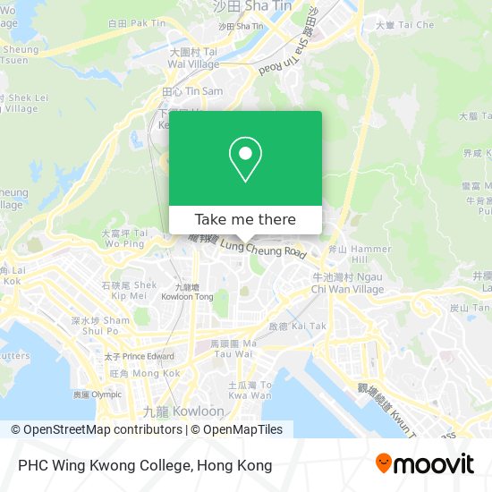 PHC Wing Kwong College map