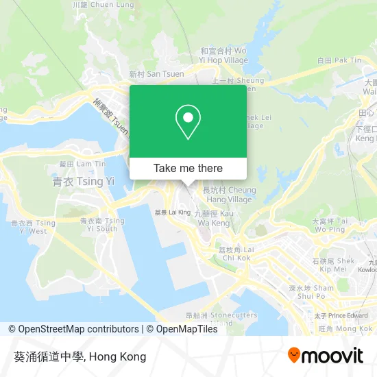 葵涌循道中學 map