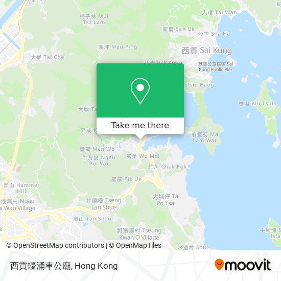 西貢蠔涌車公廟 map