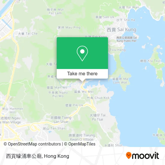 西貢蠔涌車公廟地圖