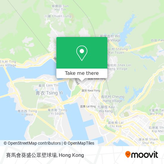 賽馬會葵盛公眾壁球場 map