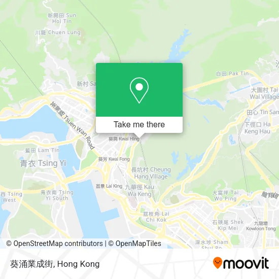 葵涌業成街地圖