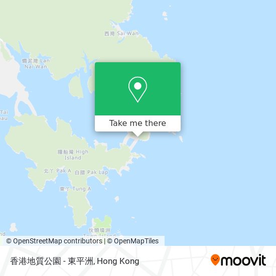 香港地質公園 - 東平洲地圖