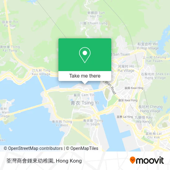 荃灣商會鍾來幼稚園地圖