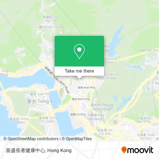 葵盛長者健康中心 map