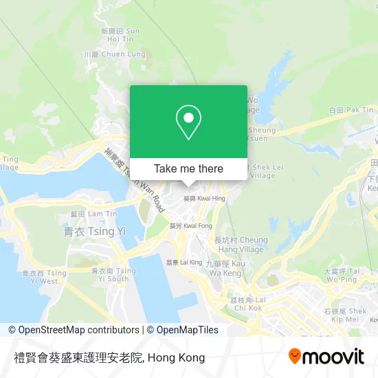 禮賢會葵盛東護理安老院地圖
