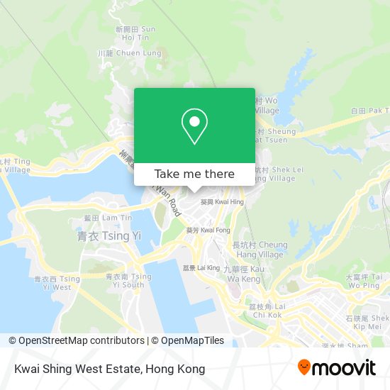 Kwai Shing West Estate map