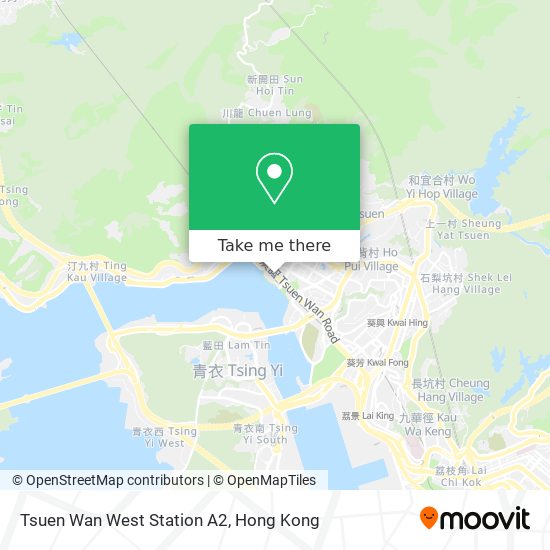 Tsuen Wan West Station A2 map