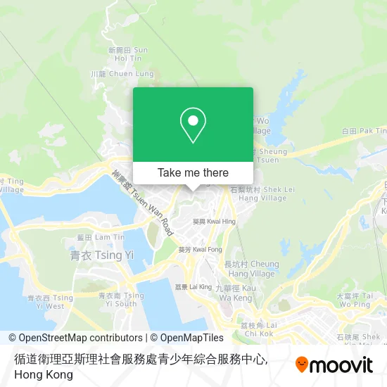 循道衛理亞斯理社會服務處青少年綜合服務中心地圖