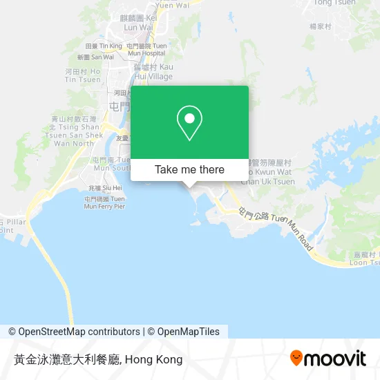 黃金泳灘意大利餐廳地圖