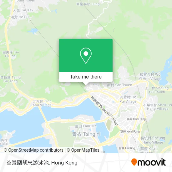 荃景圍胡忠游泳池 map