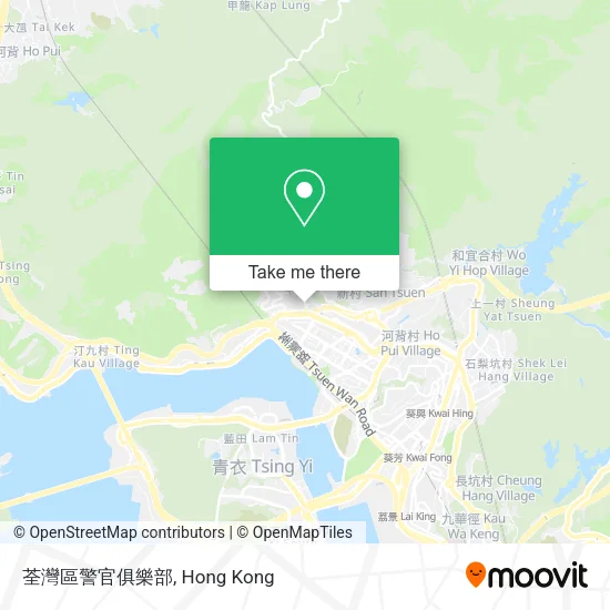 荃灣區警官俱樂部地圖