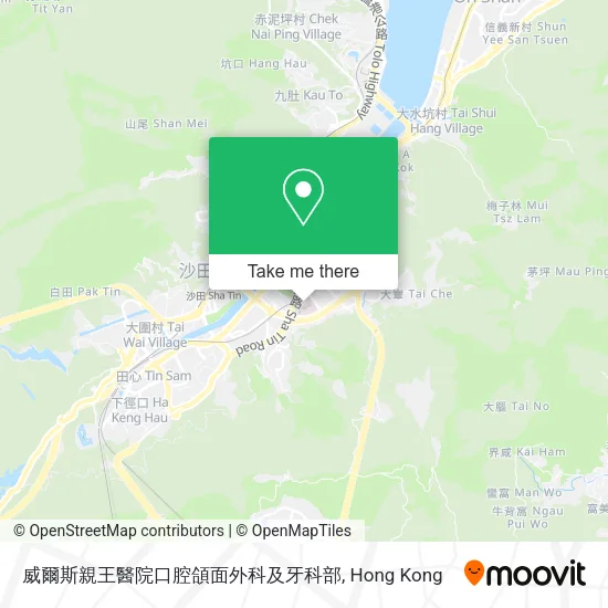 威爾斯親王醫院口腔頜面外科及牙科部 map