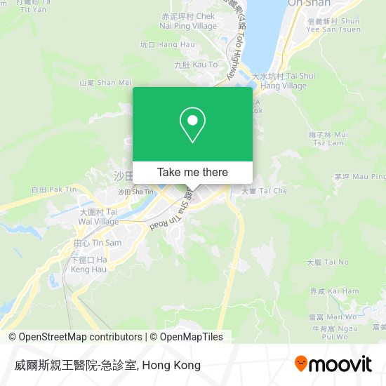 威爾斯親王醫院-急診室地圖