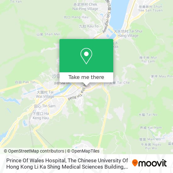 Prince Of Wales Hospital, The Chinese University Of Hong Kong Li Ka Shing Medical Sciences Building map