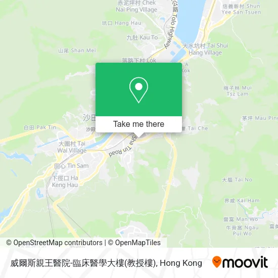 威爾斯親王醫院-臨床醫學大樓(教授樓)地圖