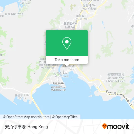 安泊停車場 map