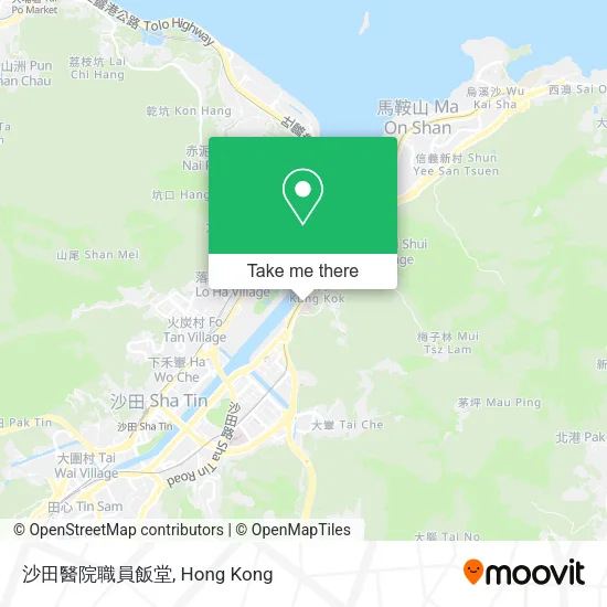 沙田醫院職員飯堂地圖