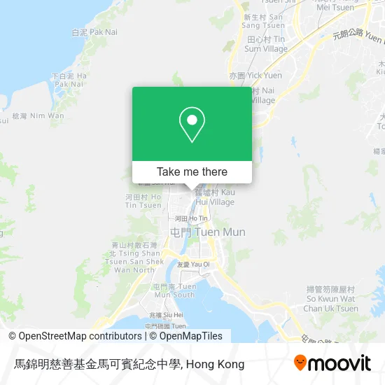 馬錦明慈善基金馬可賓紀念中學地圖