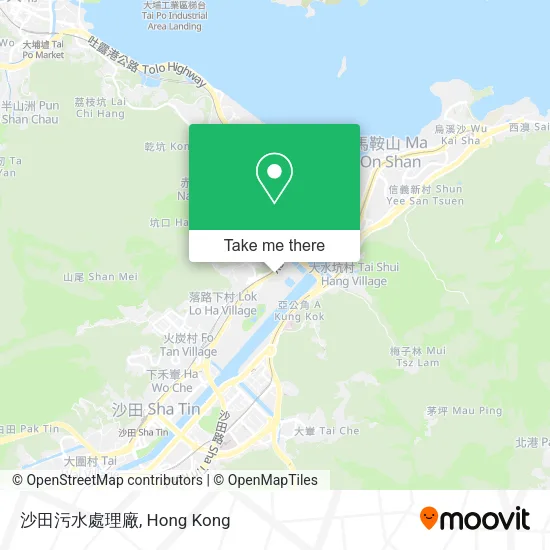 沙田污水處理廠地圖