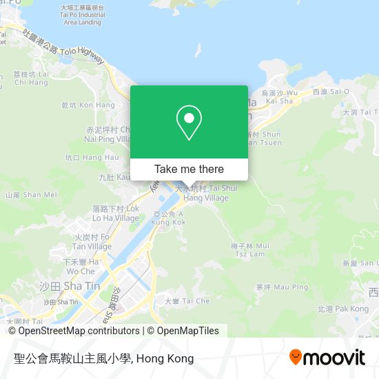 聖公會馬鞍山主風小學地圖