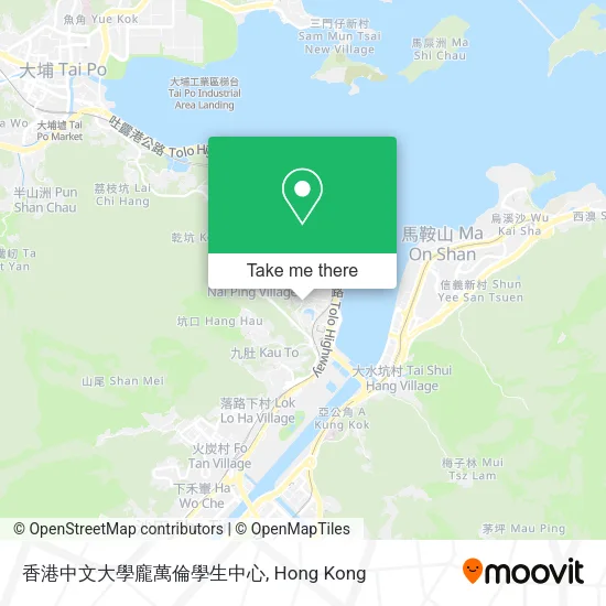 香港中文大學龐萬倫學生中心地圖
